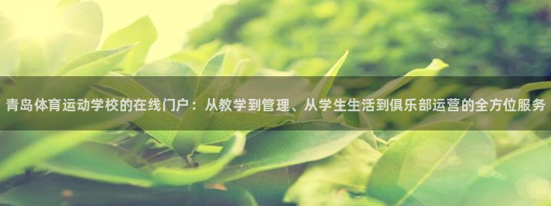 J9官方正版app娱乐40996：青岛体育运动学校的