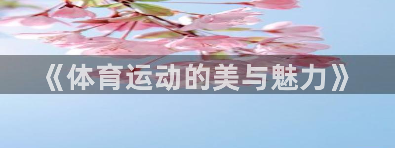J9官方正版app五金厂：《体育运动的美与魅力》